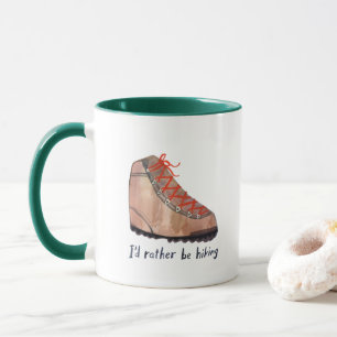 Mug Je préférerais être randonnée aquarelle