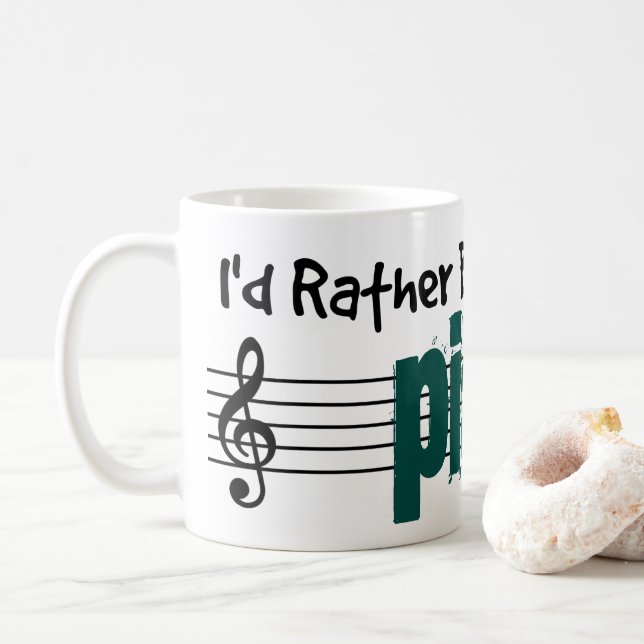 Mug Je Préférerais Jouer Mon Piano (Avec donut)