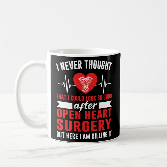 Mug Je regarde donc après la chirurgie du coeur ouvert (Gauche)