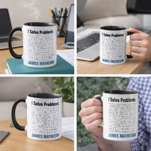 Mug Je Résous les Problèmes Drôles Équations Mathémati