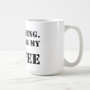 Mug Je reste.  Finir mon café