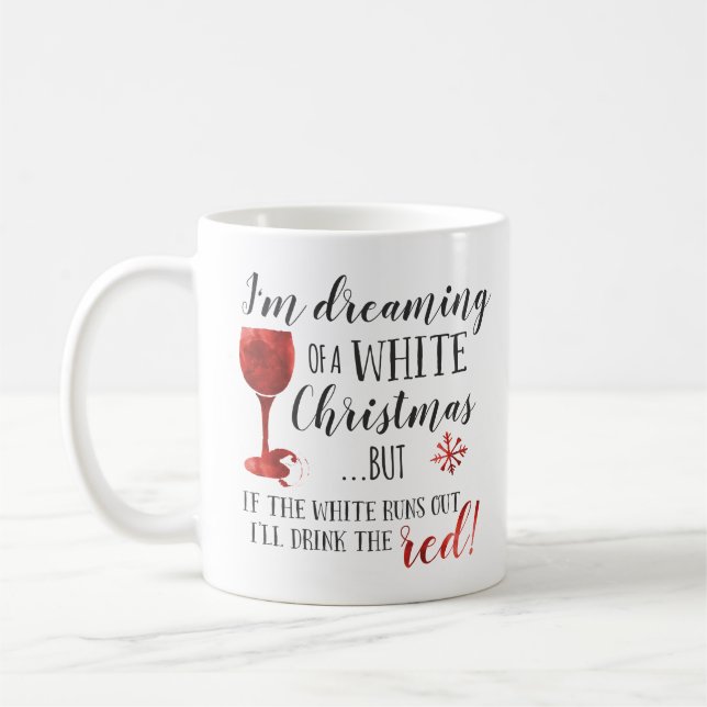Mug Je rêve de Noël blanc (Gauche)