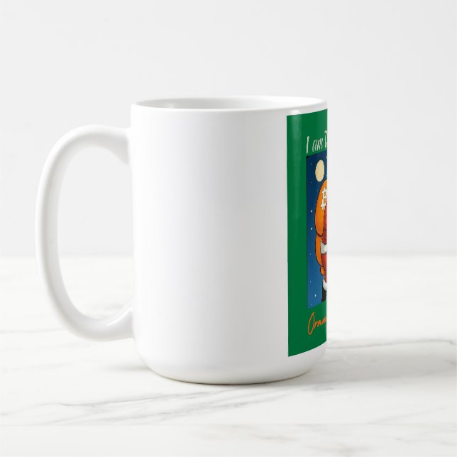 Mug Je rêve d'un amoureux de Bitcoin de Noël orange (Gauche)