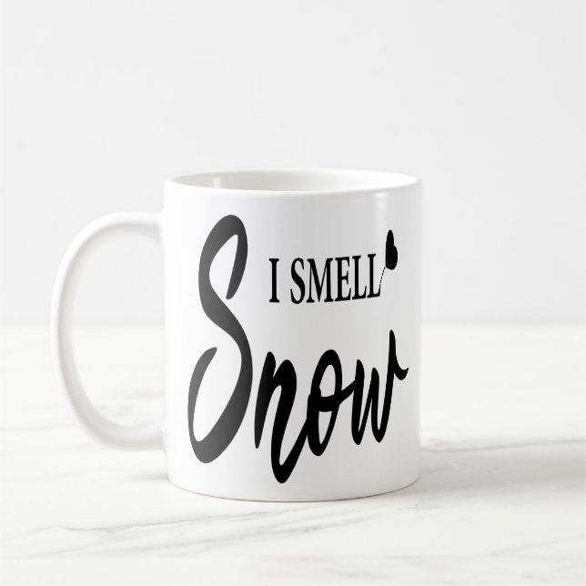 Mug Je Sens Des Citations D'Hiver Blanches Noires De N (Gauche)