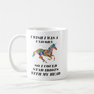 Mug Je souhaite que j'aie été une licorne