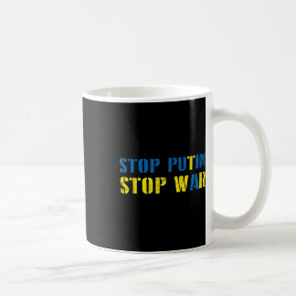 Mug Je soutiens l'Ukraine pour arrêter Poutine arrêter
