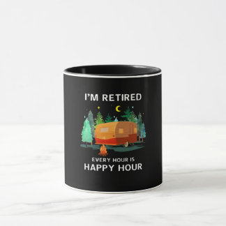 Mug Je suis à la retraite toutes les heures dans l'hap