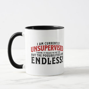 Mug Je Suis Actuellement Sans Surveillance