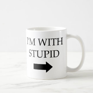 Mug Je suis avec stupide