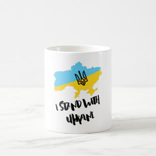Mug Je suis avec Ukraine Flag - Soutenez les Ukrainien