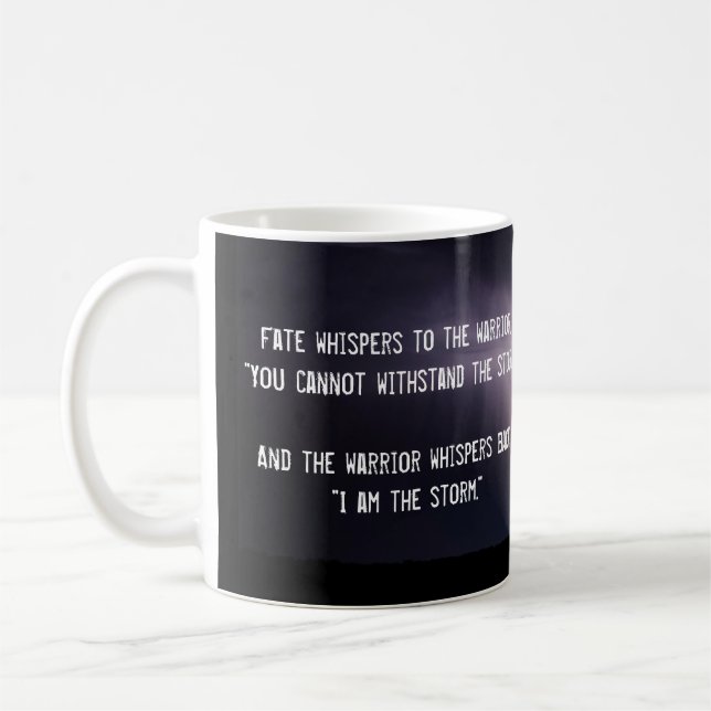 Mug "Je suis citation de la tempête" et tempête de (Gauche)