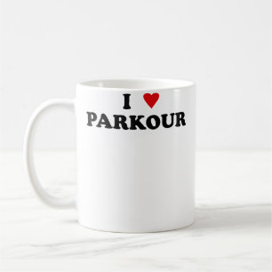 Mug Je suis coeur pratiquant de parkour Free Runner -