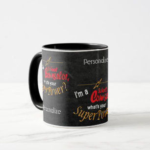 Mug Je suis conseiller scolaire, quel est ton super po