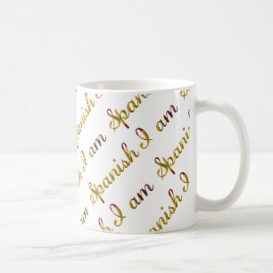 Mug Je suis espagnol Motif de typographie de la Countr
