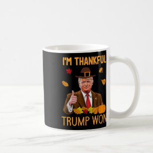 Mug Je suis heureux que Trump ait gagné Thanksgiving T