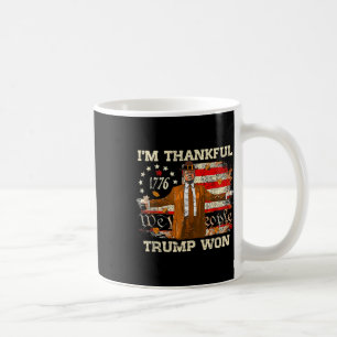 Mug Je suis heureux que Trump ait gagné Thanksgiving T