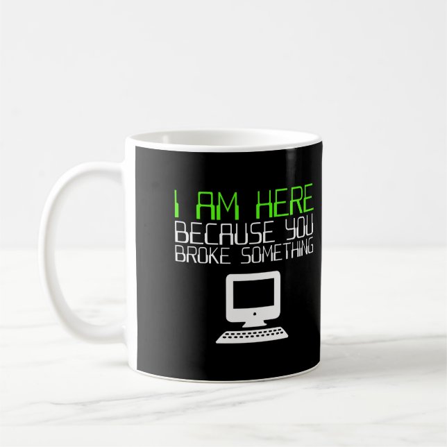 Mug Je Suis Ici Parce Que Vous Avez Fractionné Quelque (Gauche)