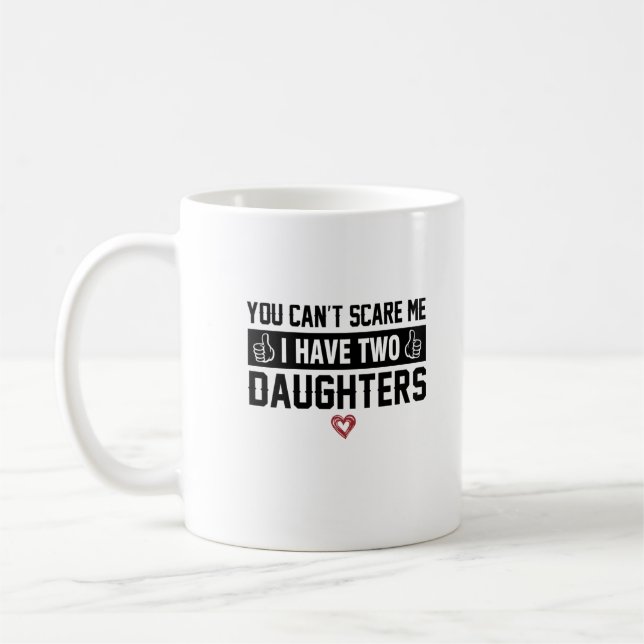 Mug Je suis immunisée contre la peur avec deux filles (Gauche)