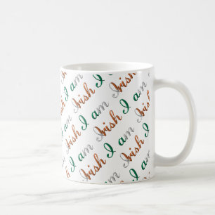 Mug Je suis irlandais Motif de typographie de la Count