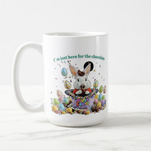 Mug Je suis juste ici pour le chocolat