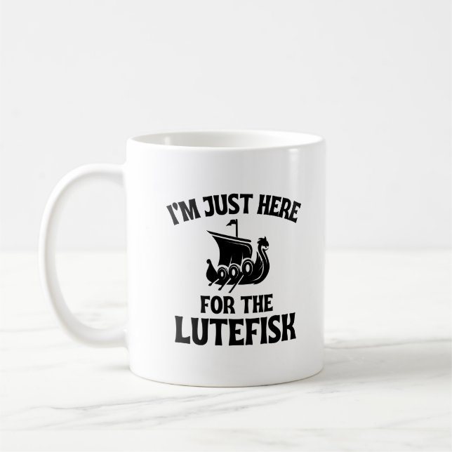 Mug Je suis juste ici pour le Lutefisk Nordic Lutefisk (Gauche)