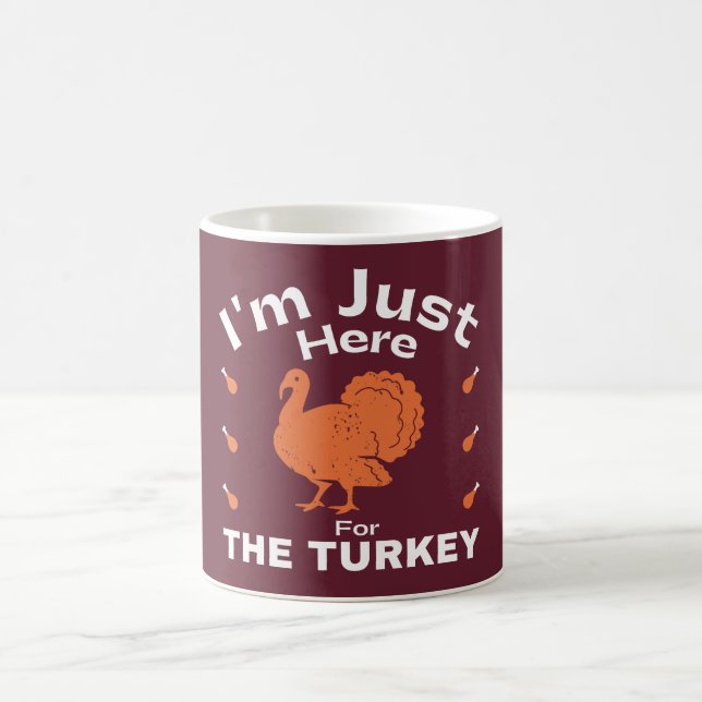 Mug Je suis juste ici pour l'Humour turc Thanksgiving (Centre)