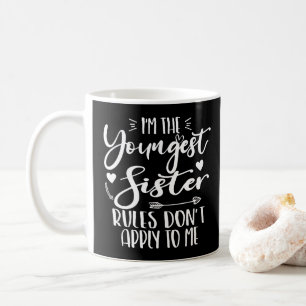 Mug Je suis la plus jeune soeur Sarcasm Lover mignonne