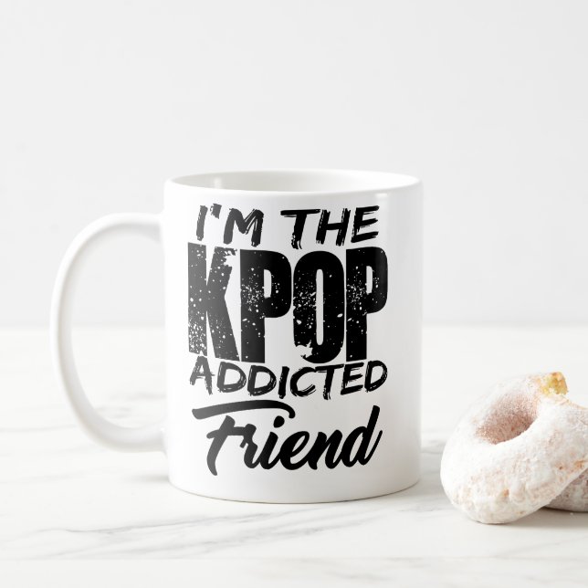 Mug Je suis l'ami dépendant de KPOP (Avec donut)