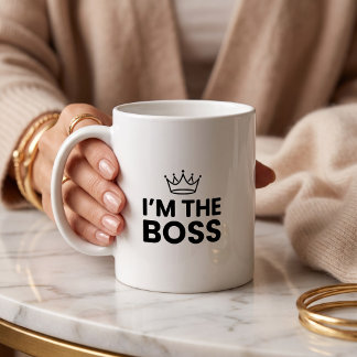 Mug Je suis le patron Maman drôle
