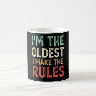 Mug Je suis le plus vieux que je fasse des règles amu