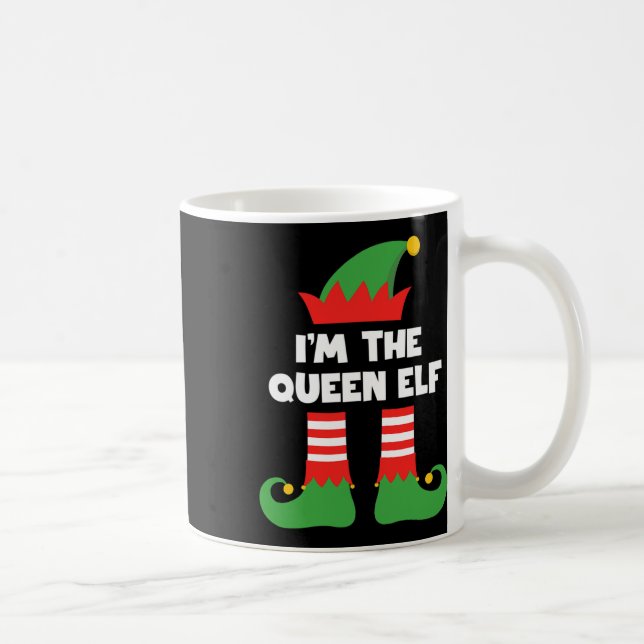 Mug Je suis le Queen Elf Funny Xmas Matching Family Gr (Droite)