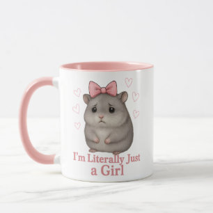 Mug Je suis littéralement juste une fille triste hamst