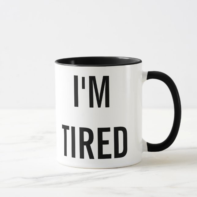Mug Je suis nouveau cadeau fatigué de parent (Droite)