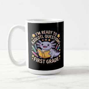 Mug Je suis prêt à répondre aux questions Axolotl Prem