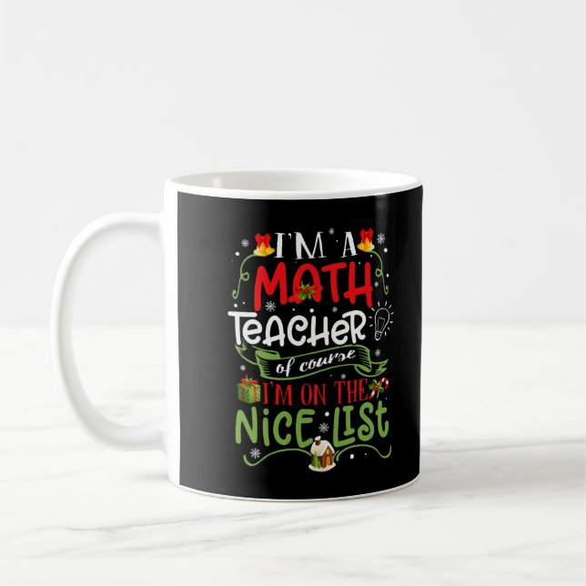 Mug Je suis professeur de mathématiques Bien sûr je su (Gauche)