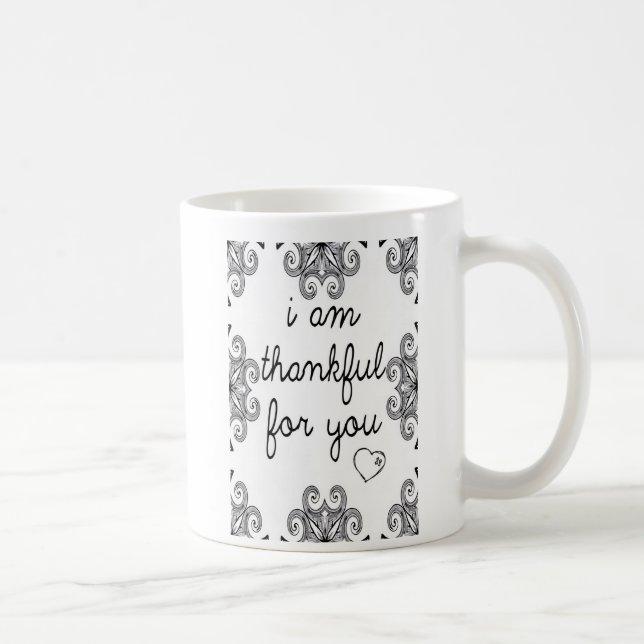 Mug Je suis reconnaissant pour vous (Droite)