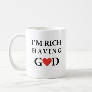 Mug "Je suis riche, j'ai Dieu" L'amour divin et la con