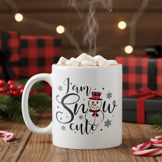 Mug Je suis Snow migre Fun Holiday Snowman (I am Snow Cute Fun Holiday Snowman Coffee Mug)