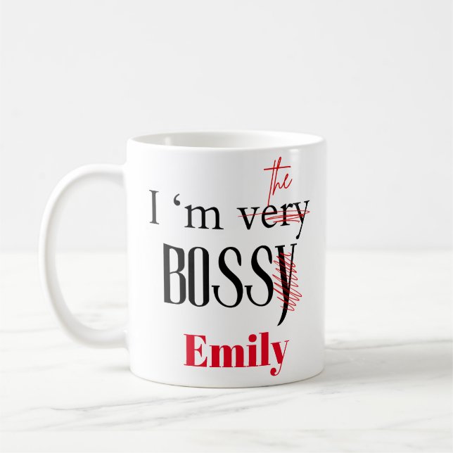 Mug Je suis très bosseuse / Dame du patron dans Sarcas (Gauche)