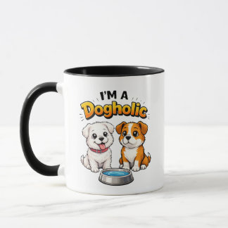 Mug Je Suis Un Chienholique Adorables Chiots