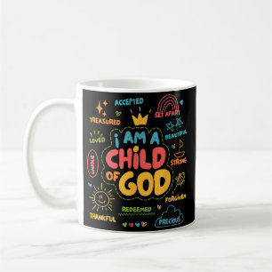 Mug Je suis un Enfant de Dieu Rétro chrétien Jésus Foi
