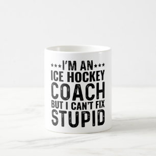 Mug Je suis un entraîneur de hockey sur glace, mais je