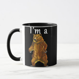 Mug Je suis un ours grizzli et Brown