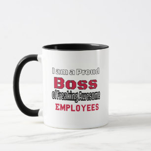 Mug Je suis un patron fier de Freaking Awesome Employ