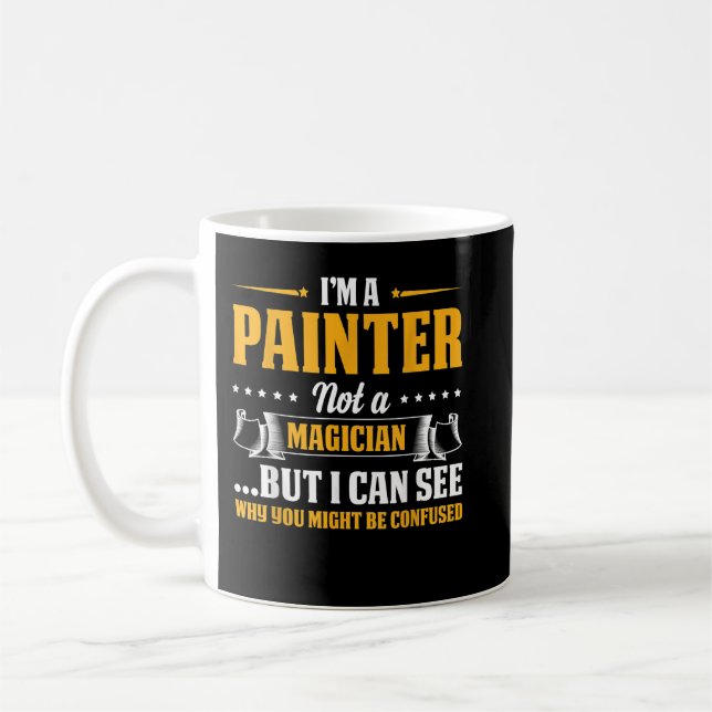 Mug Je suis un peintre pas un magicien être confondu (Gauche)