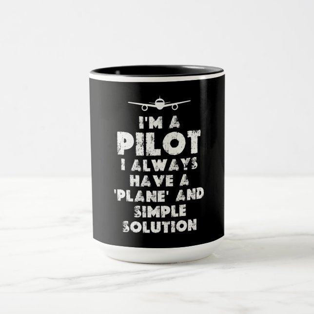 Mug Je suis un pilote amusant (Centre)