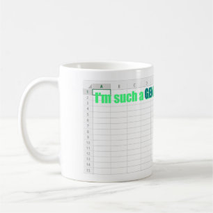 Mug "Je suis un tel génie dans Excel" nerd technologi