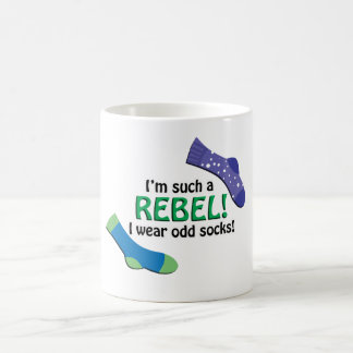 Mug Je suis un tel rebelle, je porte les chaussettes