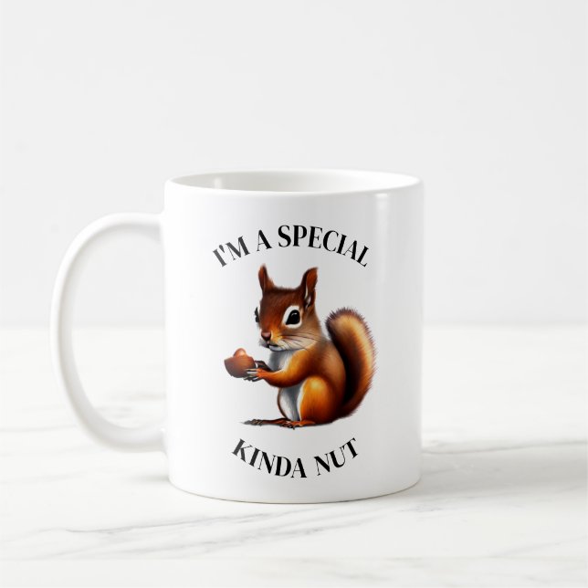 Mug Je suis une espèce spéciale de noix | Écureuil drô (Gauche)