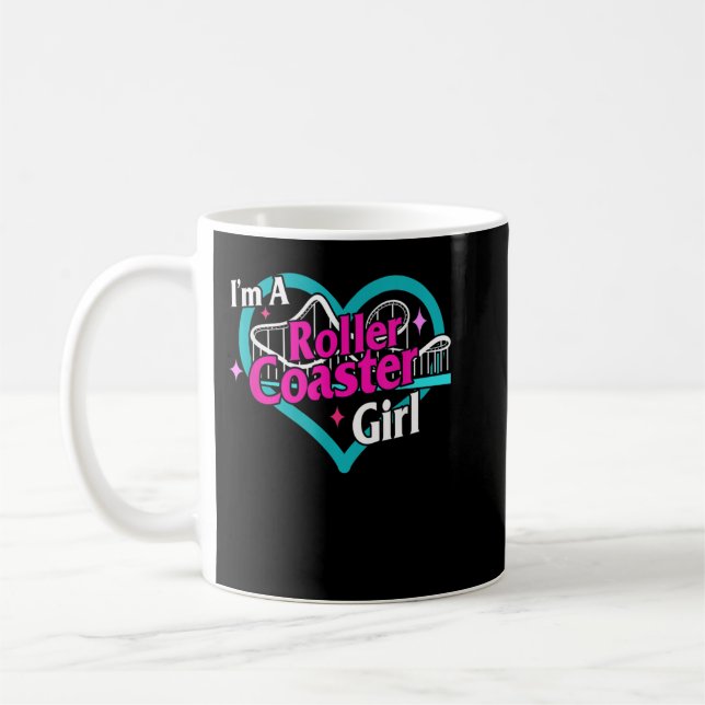 Mug Je suis une fille Dessous de verre à rouleaux Dess (Gauche)